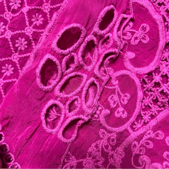 Johnny was olympia patchwork embroidered raspberry dress size XS - Picture 4 of 16